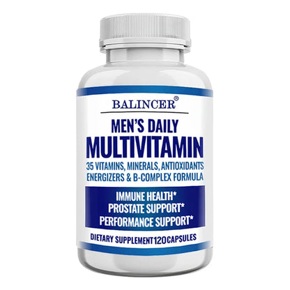 Men's Multivitamin - Contains vitamins B12, B6, zinc and selenium to support coordination, heart, immunity and prostate health