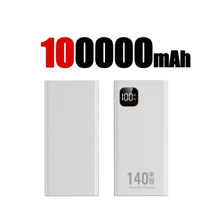 Lenovo 500000mAh Power Bank 140W Ultra Large Capacity Super Fast Charging Portable Power Digital Display External Battery 2026