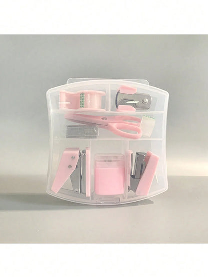 8pcs Mini Office Supply Kits Mini School Supplies – includes Mini Stapler,Scissors, Staple Remover, Staples, Tape Dispenser