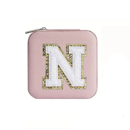 New Creative Letter Jewelry Box Portable Travel Ring Necklace Stud Earrings Storage Box
