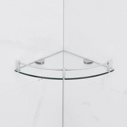 Bathroom Shelves, Bathroom Glass Corner Shelf Wall Mounted ,Tempered Glass Shelf for Storing Shower Gel/Soap-B