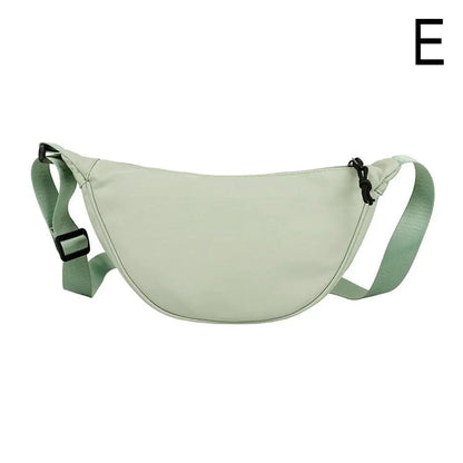 Nylon Crossbody Bag For Women Fashion Portable Casual Hobos Sport Chest Bag Underarm Bag Students Dumpling Shape Shoulder Bag