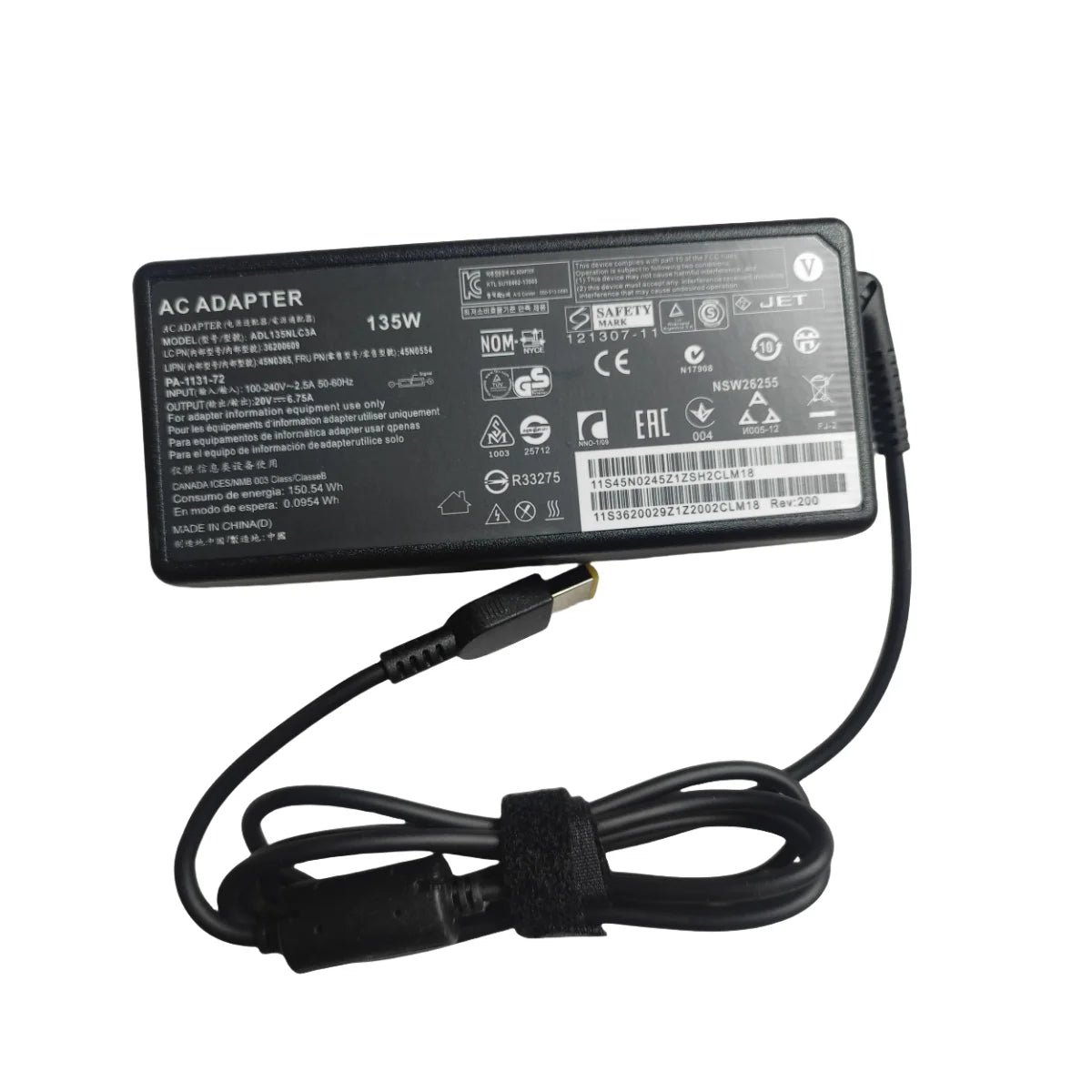 20V 6.75A 135W USB Laptop Ac Adapter Charger for Lenovo Y40-70 Y40-80 Y50-70 Y50-80 Y70-70 Y70-80 Y520-15 Y530-15 Y70-70 Y70-80