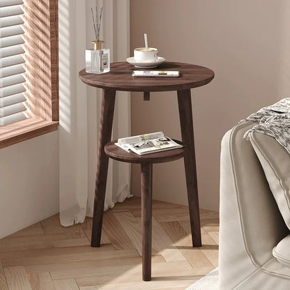 Modern Bedside Cabinets Coffee Table   Solid Wood Side Table Movable Living Room Small Coffee Table Home Furniture New