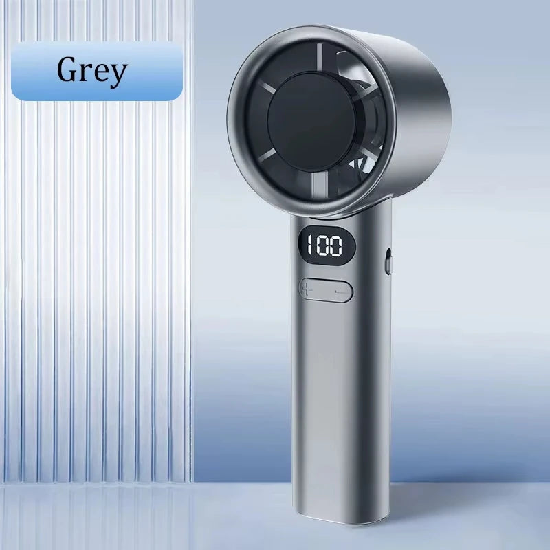 New Handheld Fan 120 Speed Portable Bladeless Desktop Fans Rechargeable Instant Cooling With Ice Mode For Men Women