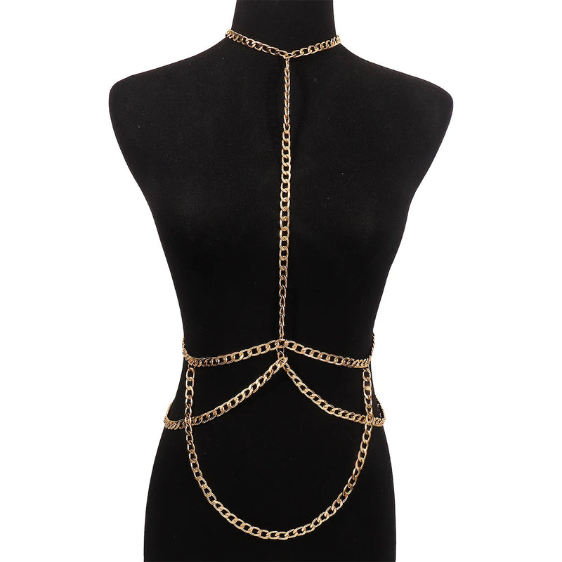 Body Chains Jewelry for Woman Fashion Bikini Chain Belly Body Harness Beach Sexy Accessories