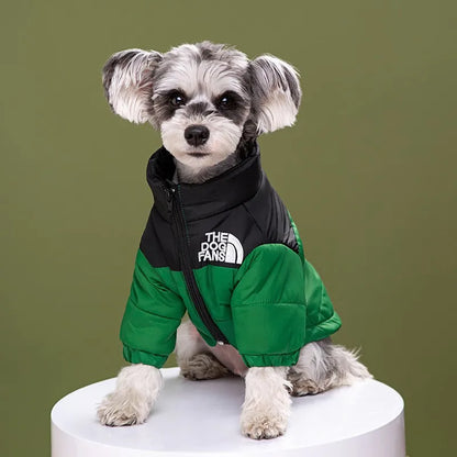 Fashion Pet Coat Clothes, Trendy Embroidered Dog Autumn and Winter Cotton Clothing, Pet Clothing, Thickened Warm Down Clothing