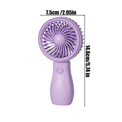 Portable Fan Convenient Mini Pocket Fan for Summer Outdoor Travel Home Offic Handheld Fan Lightweight Rechargeable