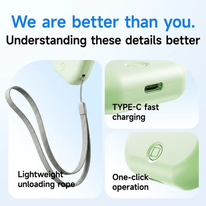 Portable Handheld Small Fan 5-speed Wind 1200mah Battery Capacity Mini USB Rechargeable Handheld Fan Suitable Outdoor