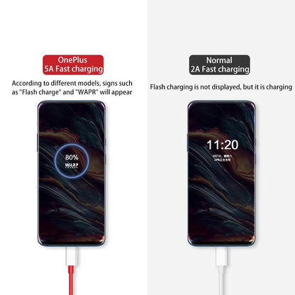 Oneplus 13 12 11 Cable Original 80W Supervooc Warp Charge Usb Type C Cable 100W Fast Charge One Plus 10T Nord CE 4 10 Ace 3 Pro