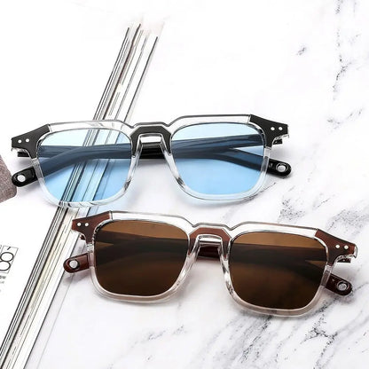 Cool Square Sunglasses Fashion Vintage UV400 Tint Ocean Lens Sun Glasses Retro 90s Glasses for Women & Men