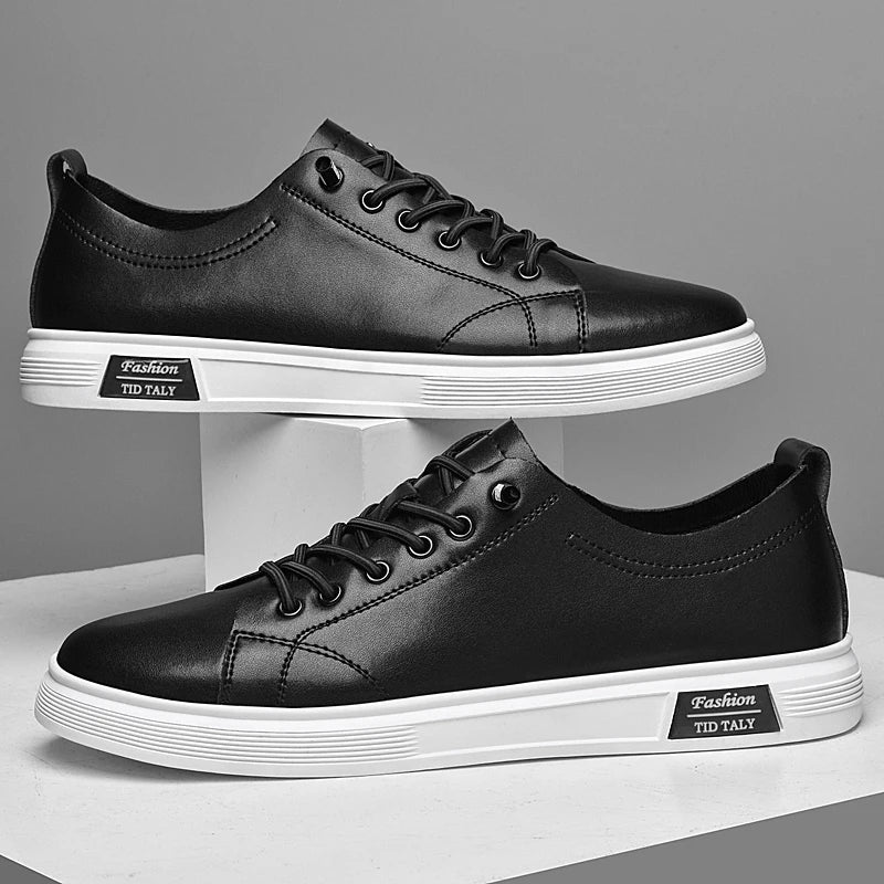 Casual Shoes, Cowhide Sports Shoes, Flat Shoes, Classic Men's Casual Shoes, Spring and Autumn New Styles, Trendy Casual Shoes