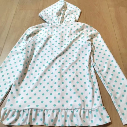 Japanese subculture Harajuku retro polka dot bow long sleeved women's zipper hooded sweatshirt American spicy girl trendy top