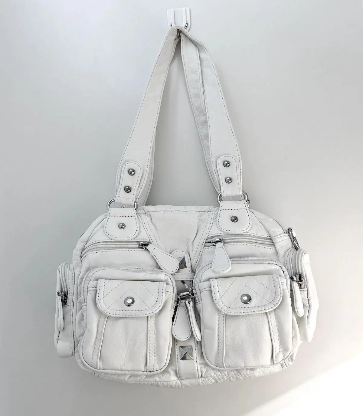 JIAERDI Hot Girls White Y2k Shoulder Bags Women Vintage Subculture Leather Casual Handbag Female Harajuku Underarm Bag Purse New