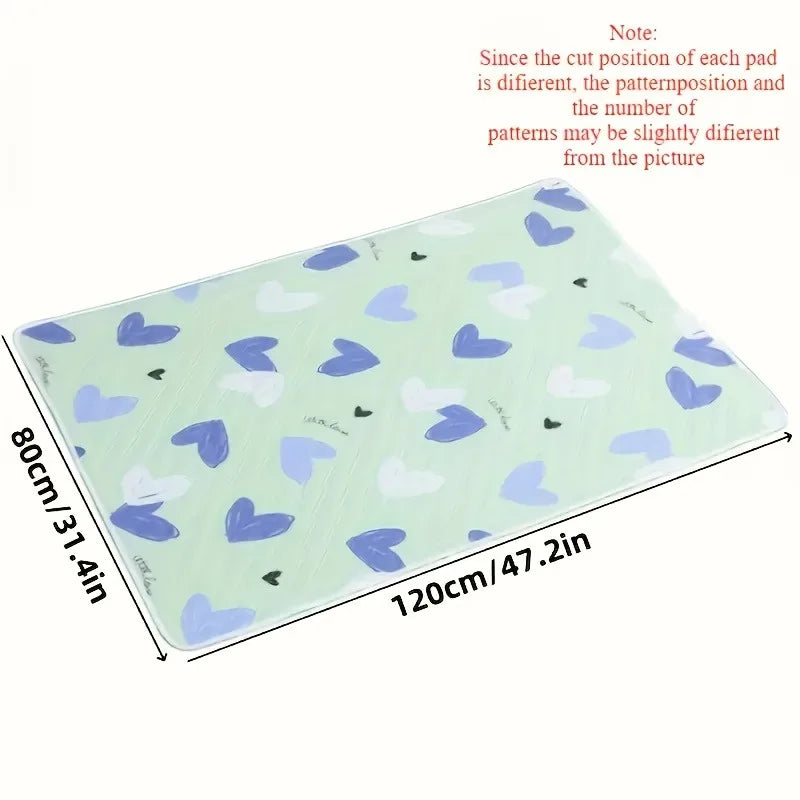 Washable & Reusable Anti-Slip Bed Protector Pad - Thick Durable Polyester Fiber Care Mat Design for Cat, Dog & Pets Cat Beds