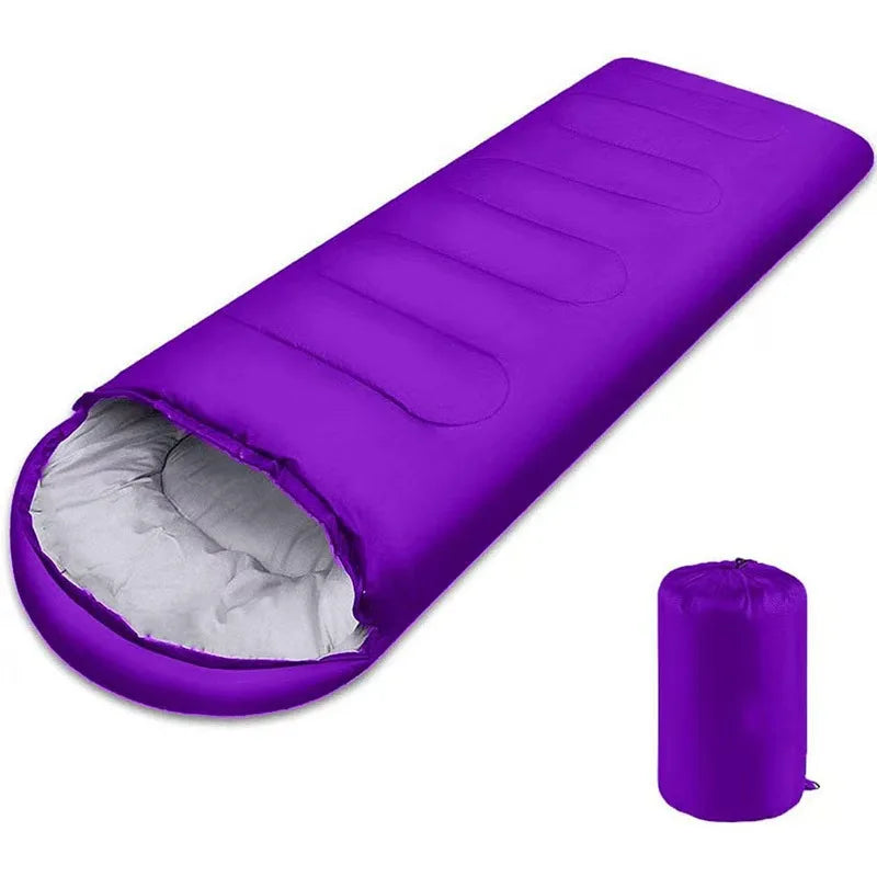 Portable Camping Sleeping Bag Ultralight 0.75kg Envelope Waterproof 170T Polyester Hollow Cotton Warm Outdoor Hiking Backpacking