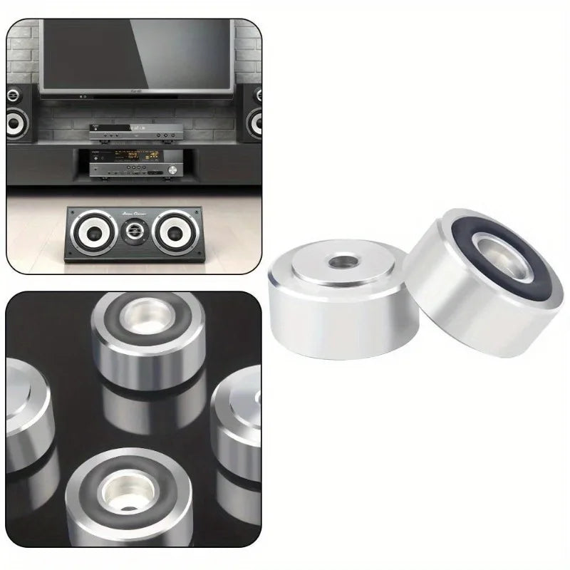 4Pcs Speaker Spikes Stand Feet Pad Aluminum Alloy Speaker Isolation Stand Feet Pad Speaker Feet Pad for Speaker