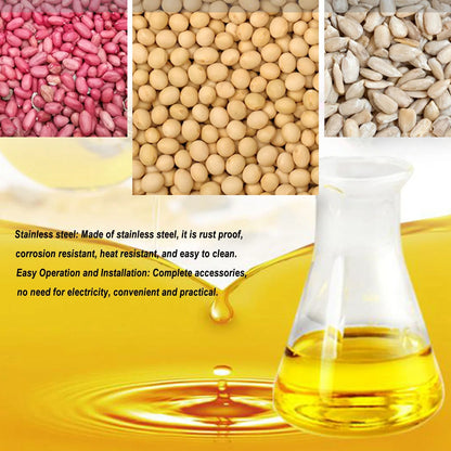 Oil Extractor Machine Oil Press Machine Hot Cold Press Stainless Steel Efficient Easy To Clean Manual for Kitchen