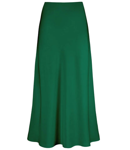 2025 Elegant Faux Silk Satin Skirts for Women High Waist A-line Office Lady  Solid Color Glossy Finish Fishtail Skirt