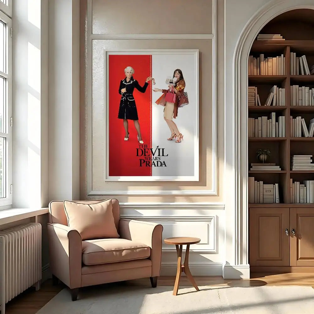 Movie The Devil Wears Prada Poster Gallery Prints Self Adhesive Home Decor Decoration Wall Decals Living Room Sticker