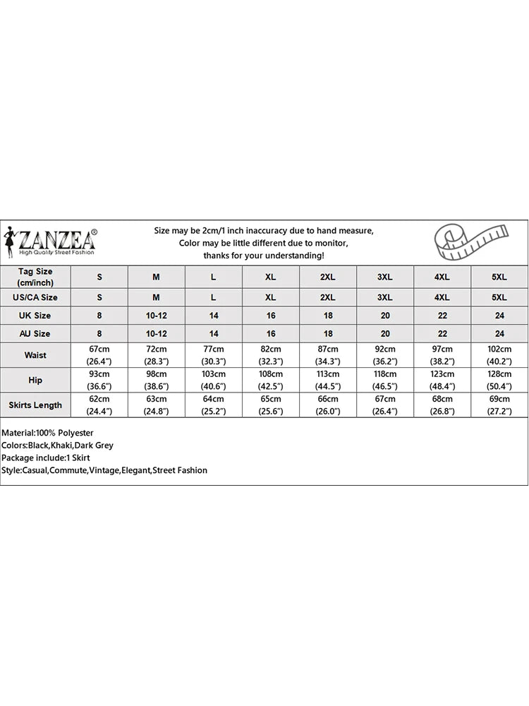 ZANZEA 2025 Summer High Waist Bodycon Skirt Vintage Faldas Women Fashion Knee Length Skirts Casual Split Hem Office Work Jupes