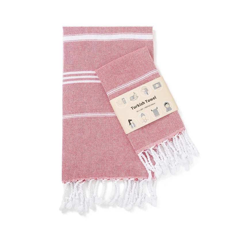 Premium Turkish Cotton Towels Soft and Luxurious Bath Hand and Face Towel Set Striped Towel Rectangular Tablecloth Bathroom set