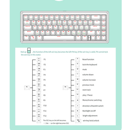 GAS67 Wired Mechanical Keyboard Kit Customized  Gaming Keyboard Rgb Gasket Structure Hot Swap Gaming Keyboard Kit