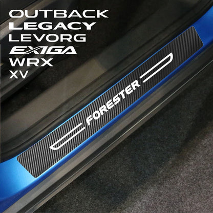 For Subaru Forester XV Outback WRX BRZ Ascent Tribeca Exiga Car Anti-scratch Accessories Auto Door Sill Protective Stickers