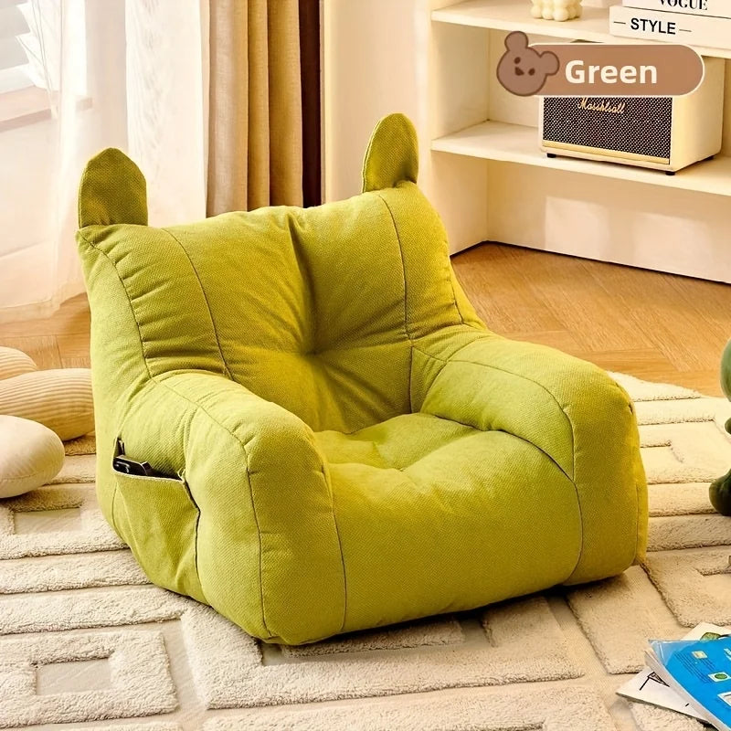 Cat Sofa Bed with Cartoon Design, Detachable Washable Pet Bed for Indoor Cats, Support Up To 2.72KG, Cozy Pet Furniture Gifts