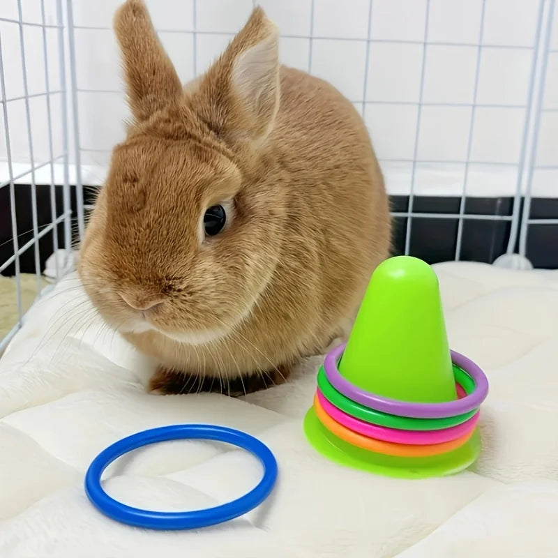 Rabbits Have Toys Ice Cream Cone Shaped Pet Rabbit Ferrule Toy To Relieve Boredom Chew Toys Toss Games Interactive Training Toy