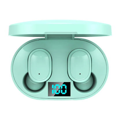 E6S Digital Display Wireless Earphones Noise Canceling Waterproof Earbuds in-Ear Stereo Sport Headphone with Charging Case Box