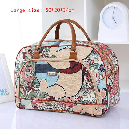 2022 Fashion Cartoon Print Travel Bags for Women Large Travel Handbag Men Weekend Multifunctional Duffle Bag Shoulder Travel Bag