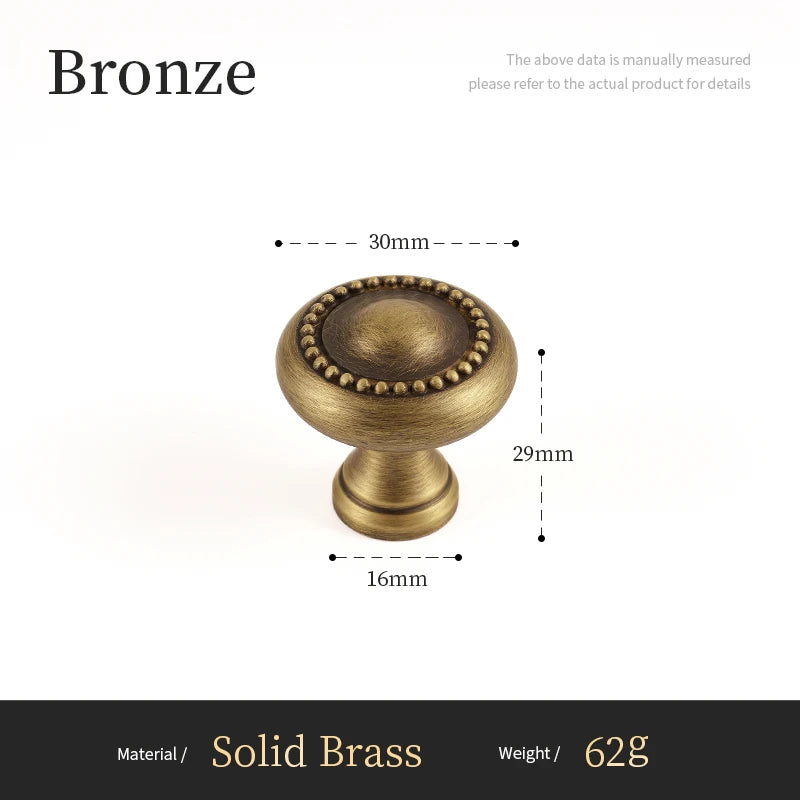 Santaya Bronze Solid Antique Brass Cabinet Handles Wardrobe Pull Cupboard Door Knob Kitchen Cabinet Handles Bronze Pulls