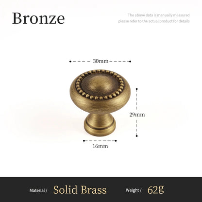 Santaya Bronze Solid Antique Brass Cabinet Handles Wardrobe Pull Cupboard Door Knob Kitchen Cabinet Handles Bronze Pulls