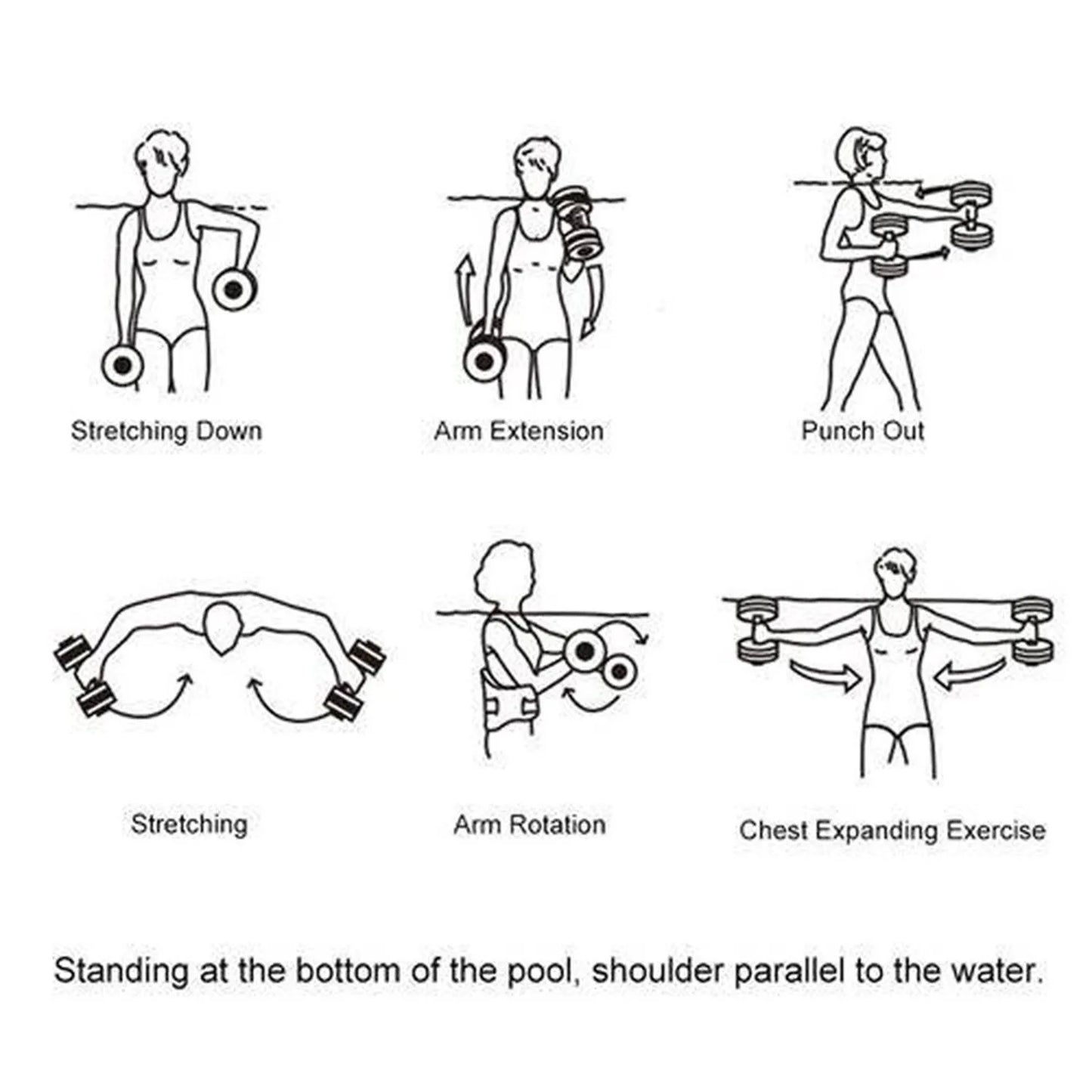 Multicolor Water Dumbbell Pool Exercise Floating Dumbbell Aquatic Exercise Dumbbells Water Sports Aerobic Fitness Equipment