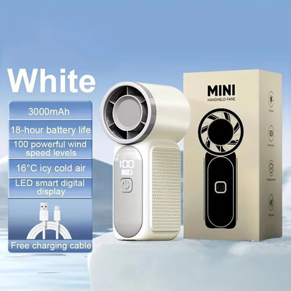 Mini Handheld Fan 3600mAh High-Speed Portable Turbo Pocket Fan for Outdoor Travel