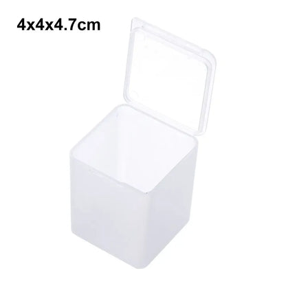 1Pcs Plastic Transparent Storage Box Small Items Sundries Jewelry Organizer Case Beads Container Pill Chip Box Tools Accessories