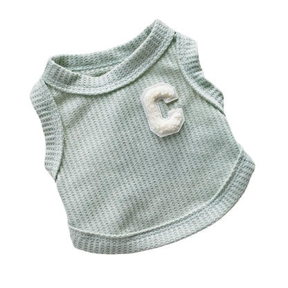 Summer Dog Clothes Waffle Short Vest Bichon Bear Teddy Schnauzer Pet Clothing