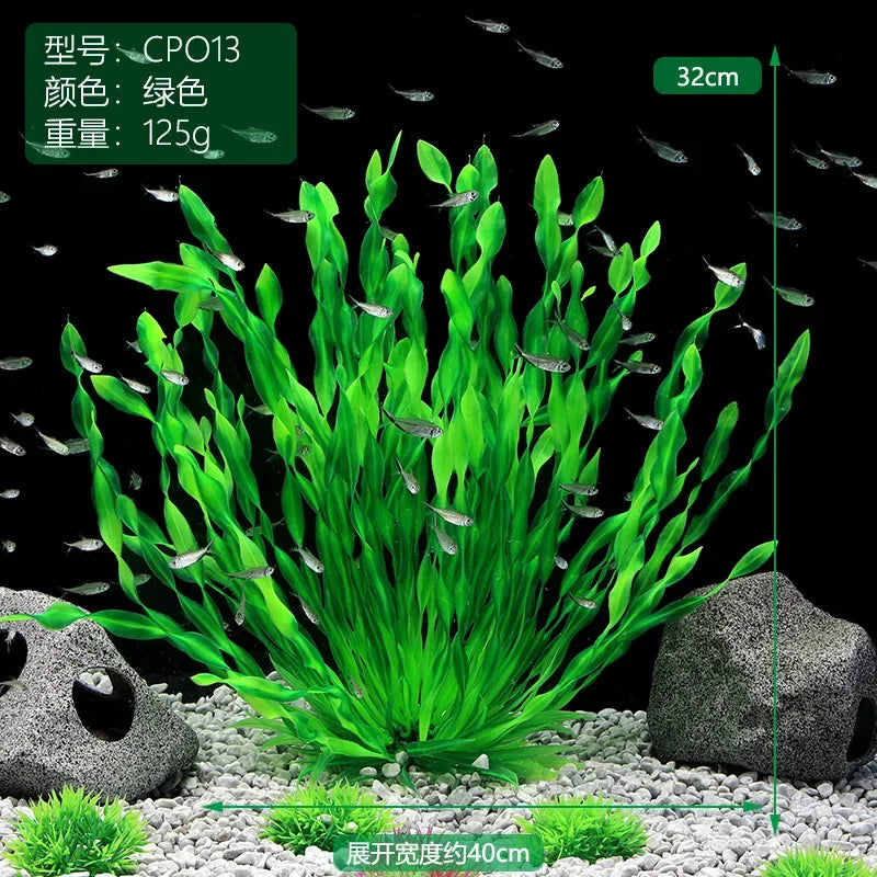 Plastic Aquarium Plants Fish Tank Decorations Artificial Seaweed Water Grass Underwater Plants for Aquarium Ornament