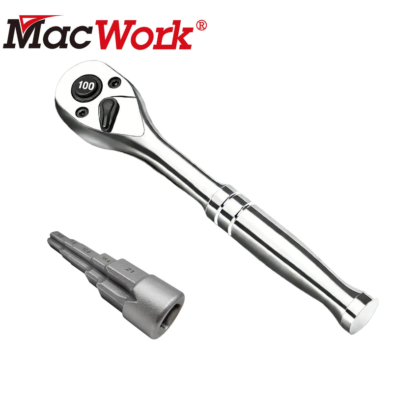 Wrench Set Hand tools 1/2-Inch Drive 100-Tooth Quick-release Ratchet Wrench,1/2" Drive Radiator Spud Wrench