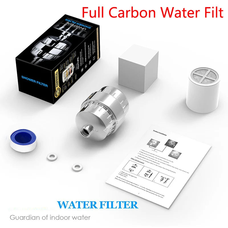 15-20 Grade Filter Element Water Purification Household Water Purifier Shower Filter Set Bathing To Remove Residual Chlorine