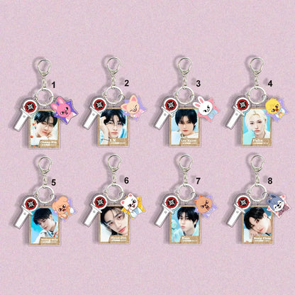 SKZOO New 6cm Acrylic Keychain Stray Kids New Album Li Longfu Keychain Pendant Bag Supporting Peripheral Gifts
