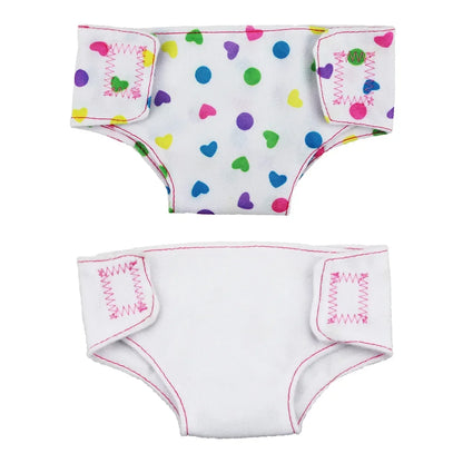 Baby Diapers Doll Underwear for 14-18 Inch Baby Dolls Underwear Reusable Adjustable Diapers for Infant Reborn Dolls Baby Girls
