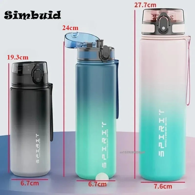 Gradient Water Bottle - 1000ml/500ml/650ml/750ml Capacity Outdoor Camping Drinking Travel Portable Gym Fitness Jugs