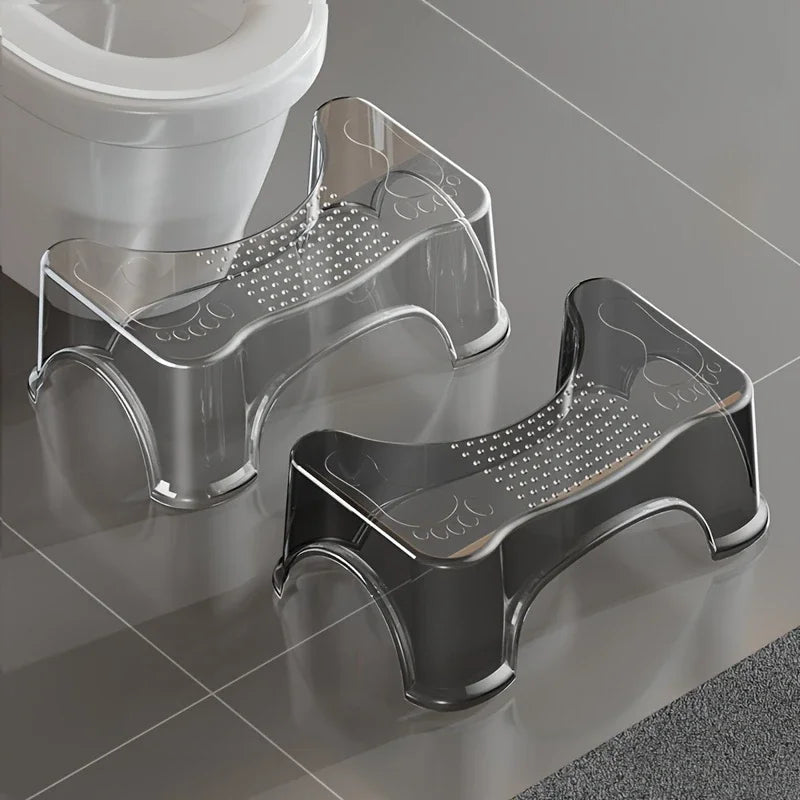 Modern design high toilet seat with waterproof anti-slip footrest, thick squatting platform for adults and elderly