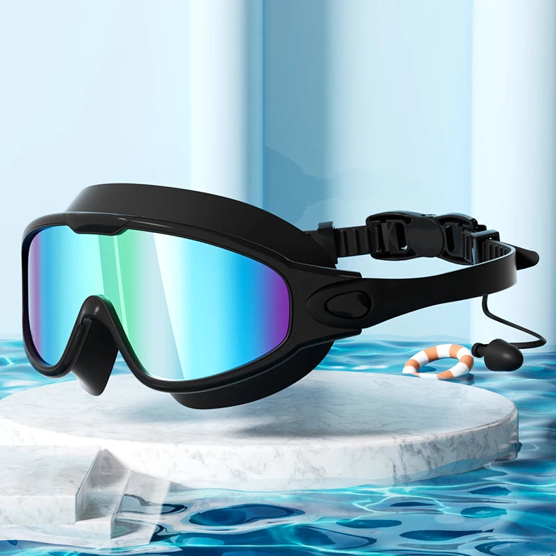 Adult Swimming Goggles Wide View Anti-Fog UV Protection Leak-Proof Swim Glasses Unisex for Men Women