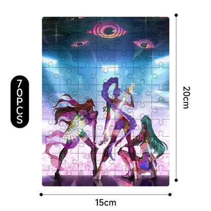 70/300PCS Wooden Jigsaw Puzzle Cool Cyberpunk Anime Family Interactive Game Collectible Gift for Adults Kids Teens Home Decor