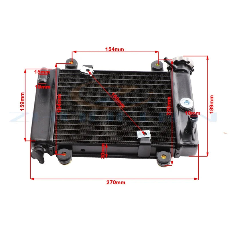 High-quality Motorcycle Cooling System Radiator For 150cc 200cc 250cc Engine Cooler