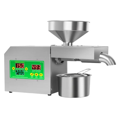 DIVEDEER Oil Press Machine Peanut Sesame Walnut Soybean Automatic Multifunction Intelligent Oil Press Machine Hot and Cold R3S