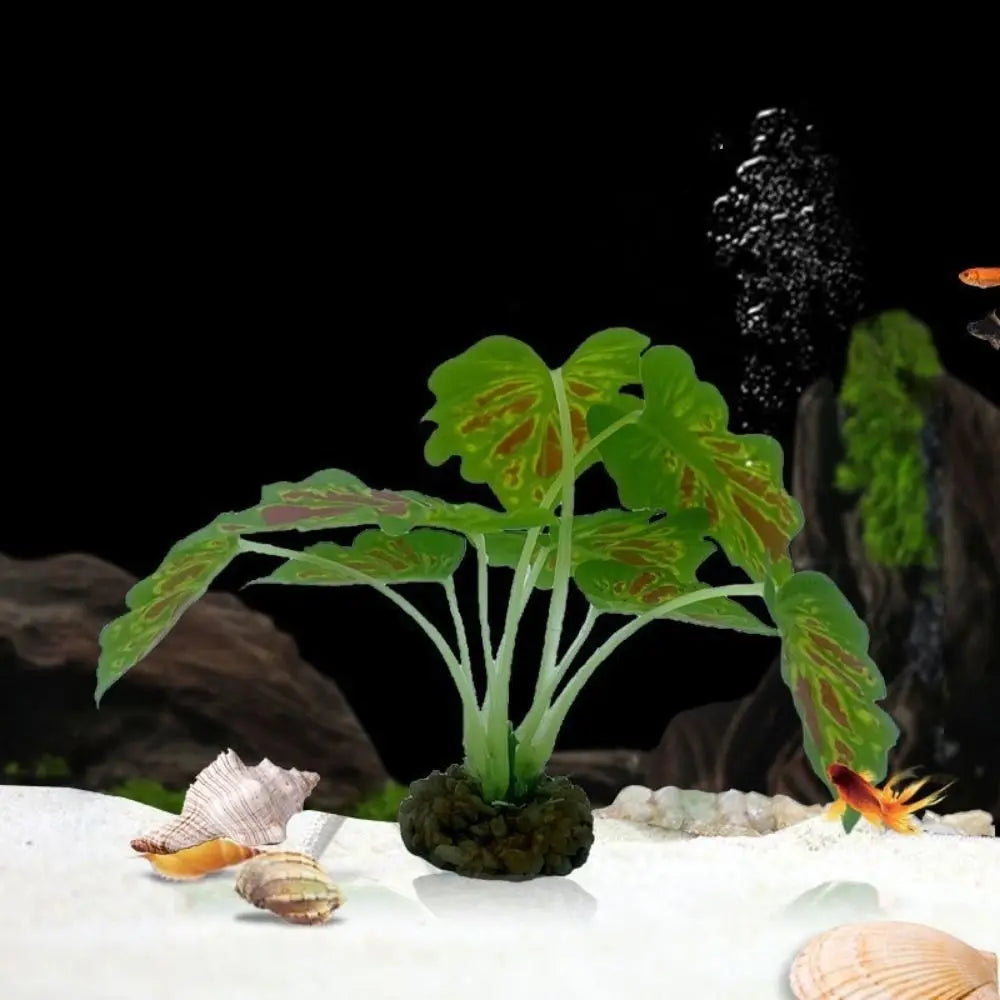 Plastic Aquarium Water Plants Small Lifelike Artificial Underwater Plants with Sturdy Stems Decorative Fake Green Water Grass